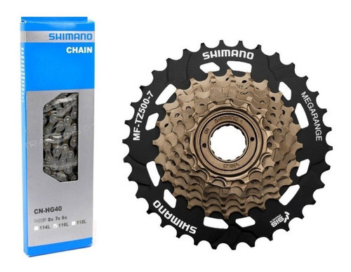Set Cadena Shimano + Piñon Shimano 7vel Rosca - Oscar Bikes 0