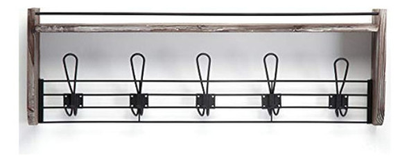J Jackcube Design Perchero Rústico De Pared Con 5 Ganchos Es 1
