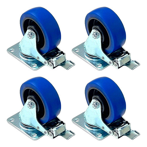 4 Ruedas Azul Para Anvil Rack Sonido Con Freno 100mm 0