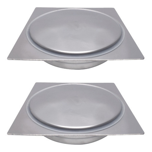 2 Ralo Inteligente Click Para Banheiro 10x10 Inox Kit 2un 0