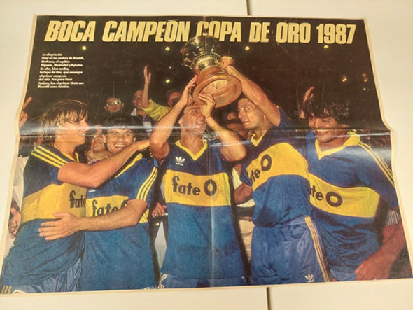 Lámina Poster Boca Campeon Copa De Oro 1987 0