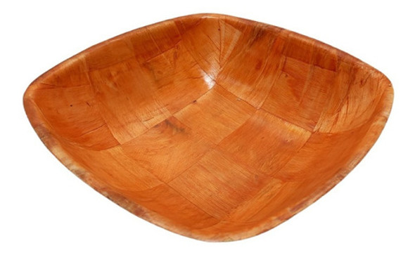 Set X6 Fuente Cuadrada 25x25cm Mesa Damero Madera Laminada 0