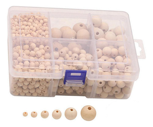 1150pc 6mm-20mm Contas De Madeira Natural Inacabado Redondo 0