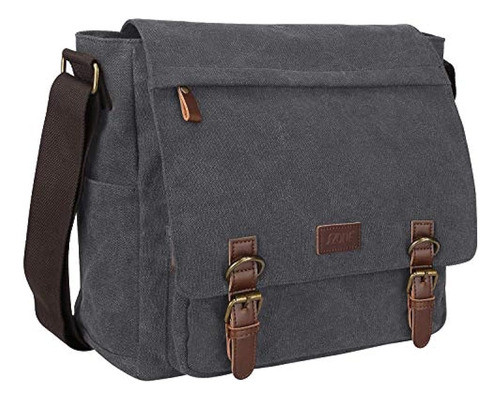 S-zone Bolso Mensajero De Lona Vintage Bolso De Hombro Escol 0
