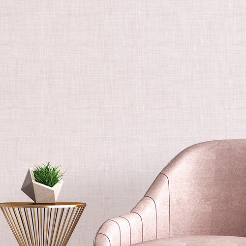 Papel Parede Lavavel Tecido Linho Rosa Sala Quarto 2,5m 1