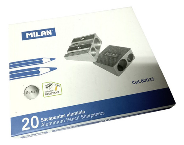 Sacapuntas De Aluminio Milan Caja X 20 Unidades 0