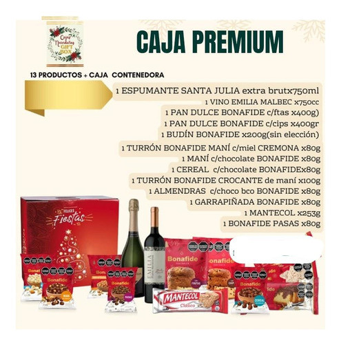 Caja Navideña X 13 Productos - Caja Premium 0