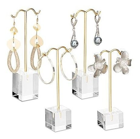 Exhibidores De Acrilico Para Joyeria Color Oro (4un) 1