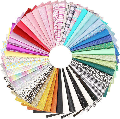 20 Piezas De Cuero, Diferentes Colores Y Materiales 30x20cm 0