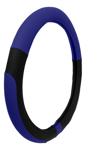 Cubre Volante Cuerina Combinado Negro C/azul, Lujo 38cm Iael 1