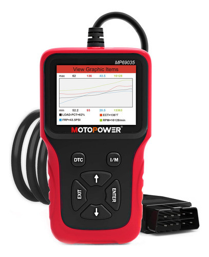 Motopower Mp69035 Obd2 Escner Universal De Cdigo De Fallo De 0