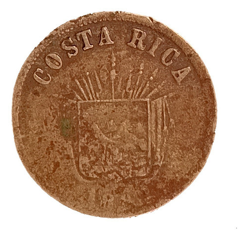 Costa Rica 1 Centavo 1868 Muy Bueno Km 109 Muy Escasa 1