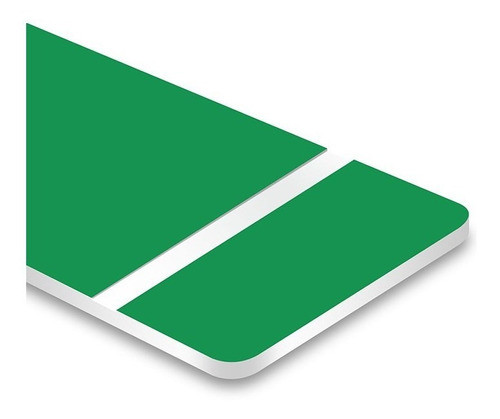 Chapa Abs Dupla Camada Verde/branco - 1220x610x1.5mm 0