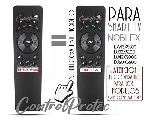 Control Remoto Para Noblex Ea43x5100 Ea50x6100x Smart Tv Led 1