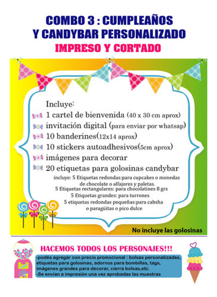 Biper Y Sus Amigos Combo Cumpleaños Personalizado Impreso 1 Biper Y Sus Amigos Combo Cumpleaños Personalizado Impreso 1