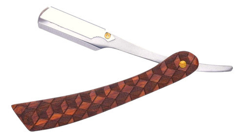 Navalhete Aço Inoxidável Cabo Madeira Detalhado Marrom 0