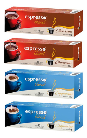 Monte Seu Kit 40 Cápsulas Cappuccino Chococcino P/ Nespresso 0