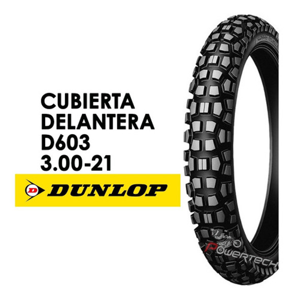Cubierta Dunlop Enduro D603 90 / 90 - 21 (3.00 - 21) On Road 1 Cubierta Dunlop Enduro D603 90 / 90 - 21 (3.00 - 21) On Road 1