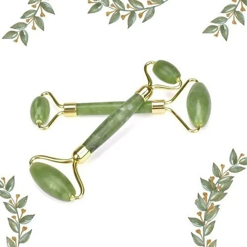 Masajeador Rodillo Doble Piedra Jade Corporal Facial Ojos Pl 1