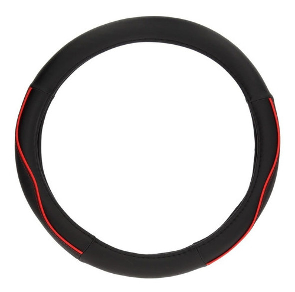 Cubrevolante Universal Diametro 38 Strip Negro Rojo 1