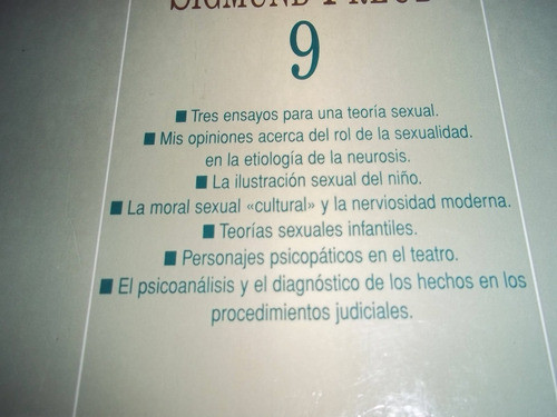 Sigmund Freud - Obras Completas Nro. 9 - Edit. Losada 1