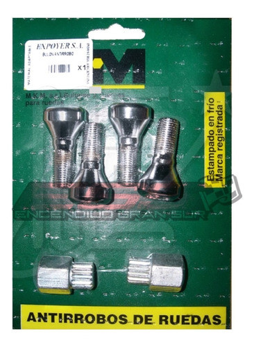 Juego Bulones Antirrobo Peugeot 205 306 405 406 605 206 1