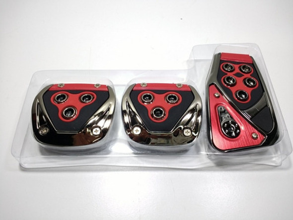 Set De Pedalera Tipo Tuning Deportiva  Roja Y Negra 1 Set De Pedalera Tipo Tuning Deportiva  Roja Y Negra 1