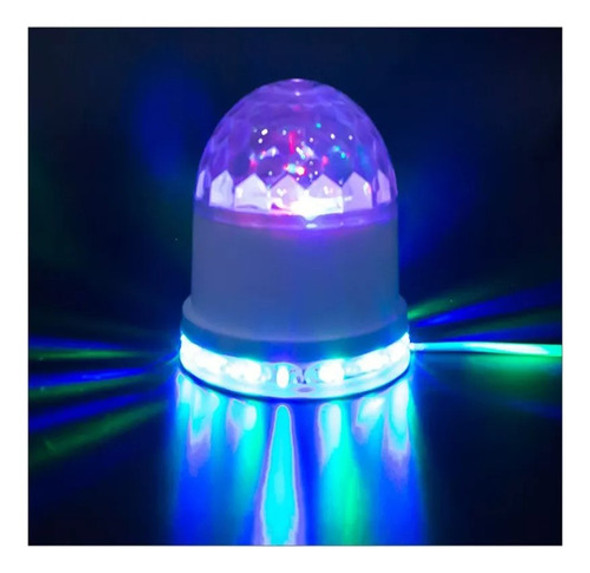 Luz Rgb Discoteca Giratoria Negro Y Blanco Media Bola 1 Luz Rgb Discoteca Giratoria Negro Y Blanco Media Bola 1