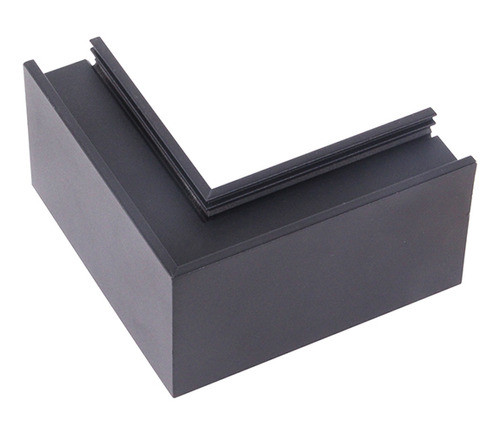 Conector Negro En L Horizontal P/riel 100x100mm 0