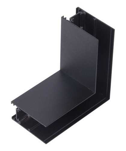 Conector Negro En L Horizontal P/riel 100x100mm 1