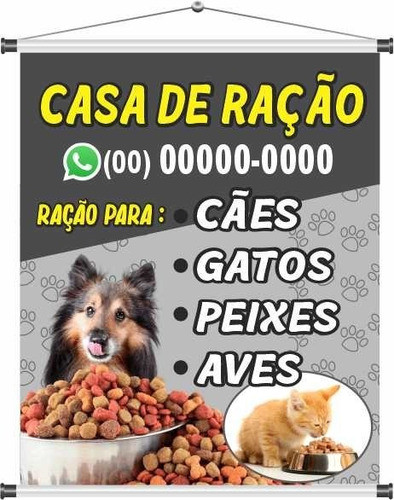 Banner Casa De Ração 60x50cm Mod.b64 0