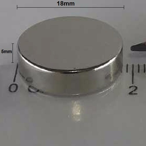 10 Pçs Super Imã Neodímio Disco 18x5mm N35 Potente 1