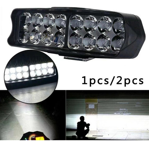 Reflector Mini Led Auxiliar Auto Moto Camion  9/40v Soporte 1