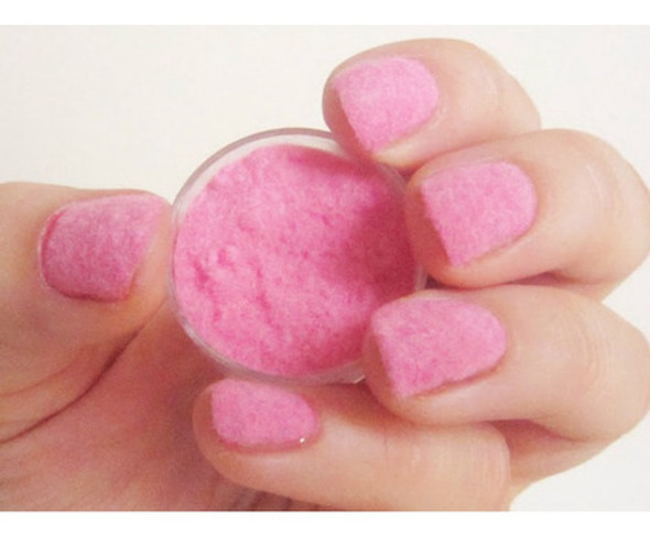 Pó Unhas De Pelúcia Rosa  Nail Shine 0 Pó Unhas De Pelúcia Rosa  Nail Shine 0