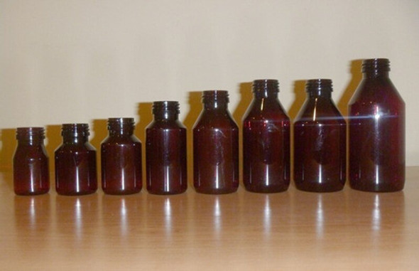 Frasco Pet Ámbar De 200ml Con Tapa Y Precinto X100 1