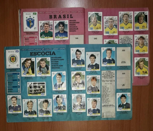 Álbum De Figuritas Italia 90 World Cup 371 Figuritas Pegadas 1