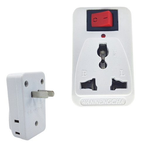Adaptador Tomacorriente Ahorrador 10a/250v Boton De Corte 0