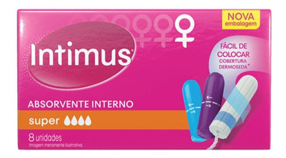 Absorvente Interno Intimus Super Cobertura Dermoseda 0 Absorvente Interno Intimus Super Cobertura Dermoseda 0