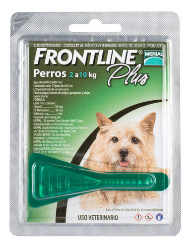 Pipeta Antipulgas Frontline Plus Perros De Hasta 10 Kg 0