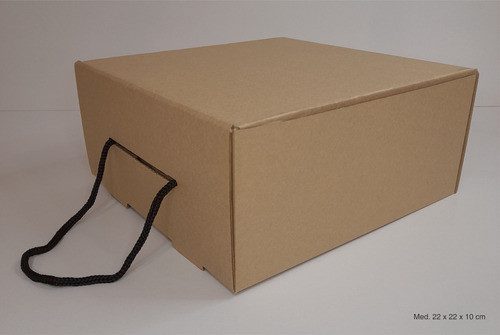 Caja Regalo Cordon Aut Corrugado  22x22x10 1