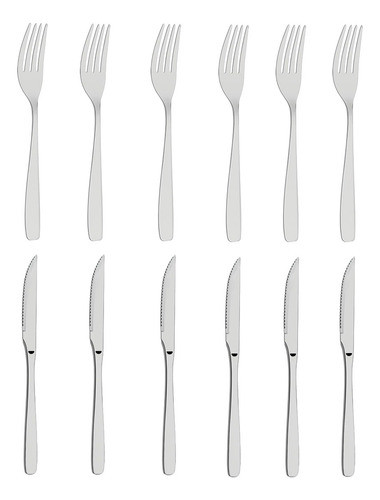 Juego Cubiertos Tenedor Cuchillo Cosmos Tramontina 12 Piezas 0