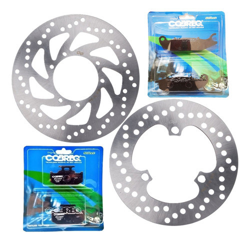 Kit Disco Freio Lander 250 2018 2019 2020 + Pastilhas Cobreq 0