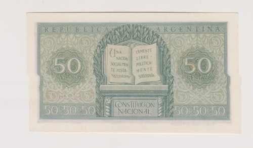 Billete Argentina 50 Ctvs Bottero 1905 Año 1952 Sin Circular 1