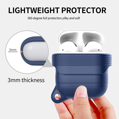 Funda Protectora De Silicona 5 En 1 Para Apple AirPods 1 Y 1