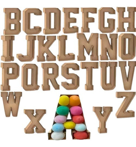 Vetor Alfabeto Letra 3d Caixa 30cm 60cm 01  Metro 0