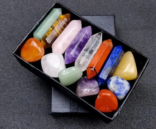Quartzo Cristal Chakra 14pcs  Apontou Cura Pedras 1