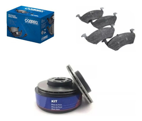 Kit Discos + Pastillas De Freno Vw Voyage Gol Trend Cal Orig 0