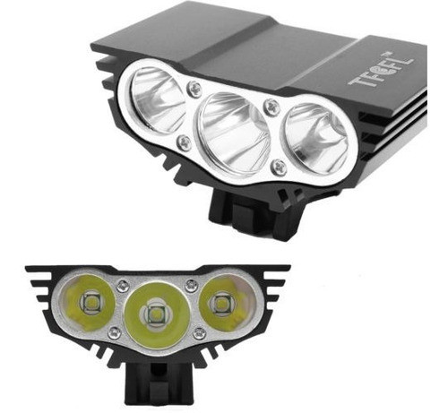 Impermeable Moto Bicicleta Frontal 3 Led Luz Lámpara + Linte 1