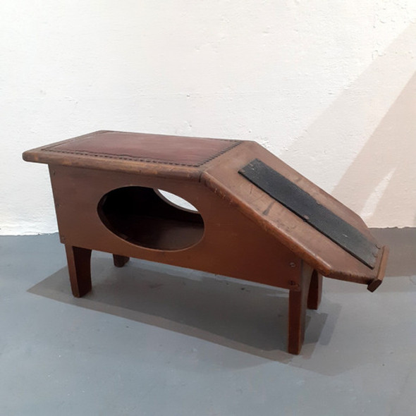 Antiguo Cajón De Lustrar Zapatos. Madera Policromada 0