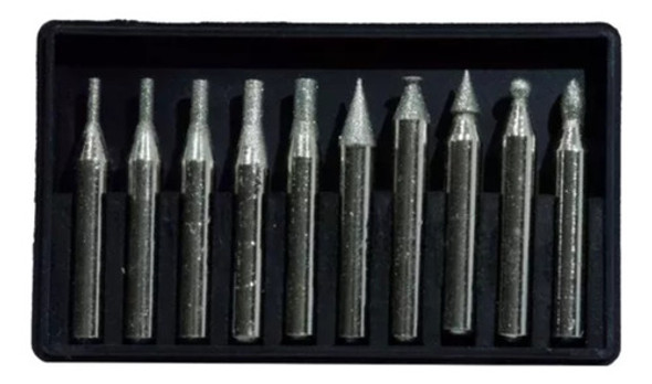Punta Fresa Diamantada Torno De 1/4  De 10 Pzs Ruhlmann 0